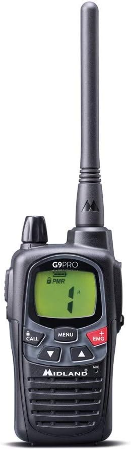 Midland G9 PRO Radio Ricetrasmittente IPX4 Waterproof Walkie Talkie Outdoor 32 Canali PMR446